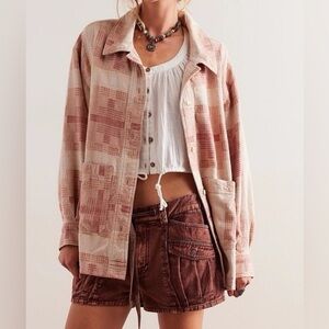 Free People We The Free Cozy In Plaid Shirt